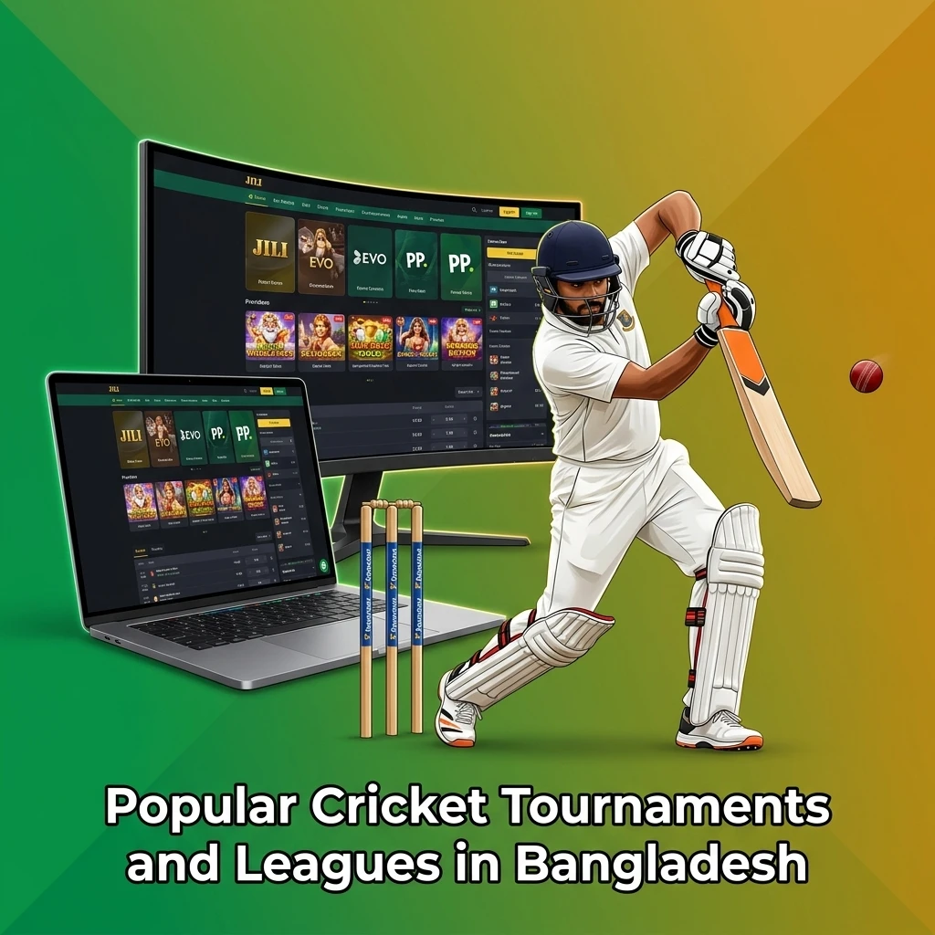 Popular cricket tournaments and leagues in Bangladesh including ICC World Cup, IPL, BPL, and Ashes on Jeetbuzz