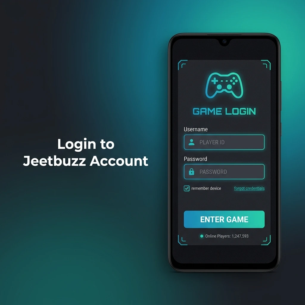 Jeetbuzz account login page showing sign-in form with email, mobile number, and password fields for secure access