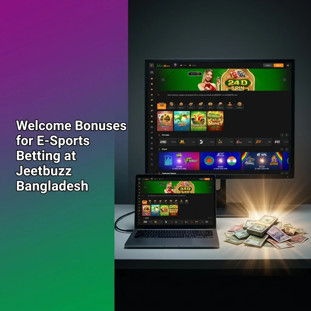 Jeetbuzz Bangladesh welcome bonuses for esports betting: 150% sports match up to 7,777 BDT and 100% casino match